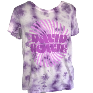 NWT Chasers Bowie Purple tie dye short sleeve tee